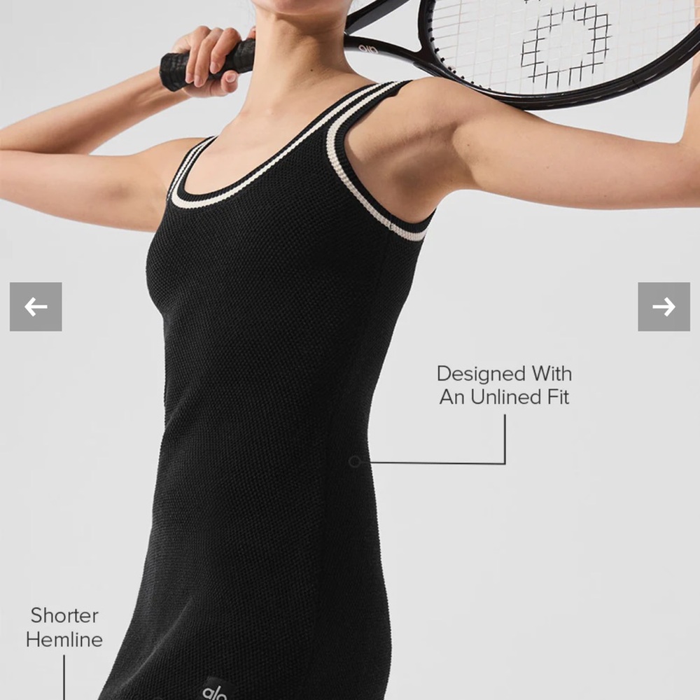 ALO Yoga Black Knit Mini Dress